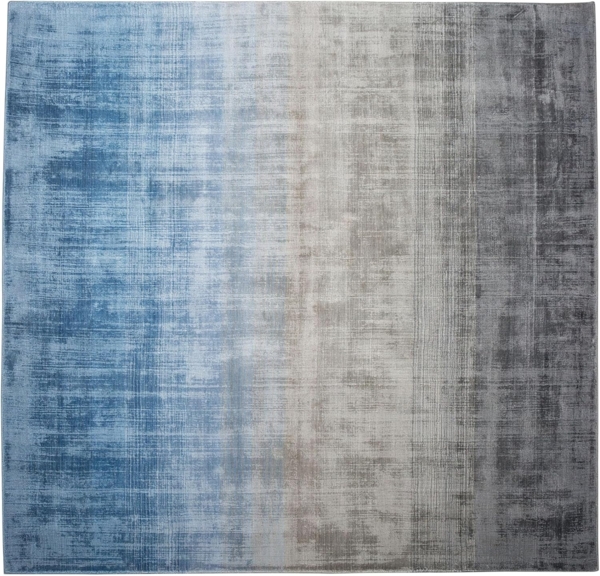 Teppich grau-blau 200x200 cm Kurzflor ERCIS