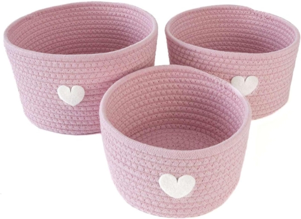 Intirilife Aufbewahrungskorb (Set, 3 St, 3-teiliges Aufbewahrungskorb Set), Aufbewahrungs Körbe Set für Regale Ablagen als Deko