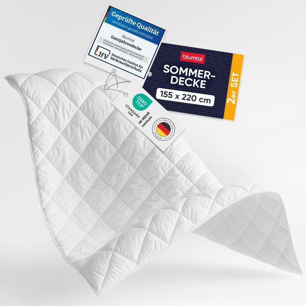 Blumtal Kunstfaserbettdecke zertifizierte Steppbettdecke - Winterdecke, Wärmeklassen: Sommer, 4 Jahreszeiten, Ganzjahresdecke, Winter