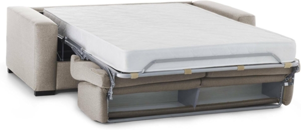 Talamo Italia Schlafsofa Elisabetta 2Sitzen Large,Wohnzimmersofa,Made in Italy,Drehbare Öffnung mit Matratze und Netz inklusive,aus gepolstertem Stoff, schmalen Armlehnen,cm:180x95h90,FarbeTaubengrau Bild 8