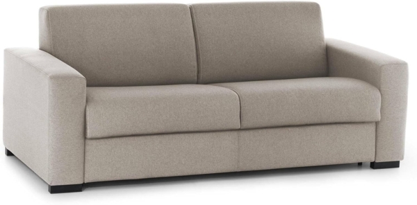 Talamo Italia Schlafsofa Elisabetta 2Sitzen Large,Wohnzimmersofa,Made in Italy,Drehbare Öffnung mit Matratze und Netz inklusive,aus gepolstertem Stoff, schmalen Armlehnen,cm:180x95h90,FarbeTaubengrau Bild 3
