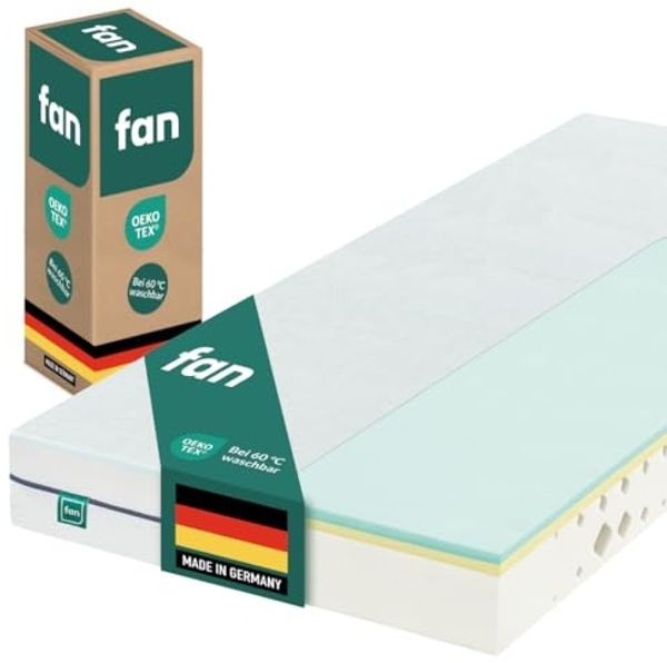 Komfortschaummatratze max foam by fan, 5 Zonen Matratze 90x200 cm, 140x200 & weitere Größen, fan, 18 cm hoch, Matratze, 90x200 cm von Stiftung Warentest "GUT (1,6)" getestet