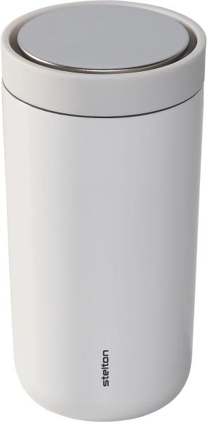 Stelton To Go Click Becher, Trinkbecher, Cup, Edelstahl, Kunststoff, Chalk, 200 ml, 675-3