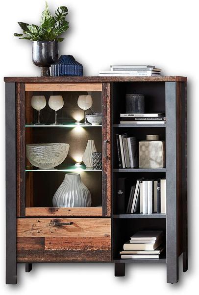 Highboard mit LED 'CARDIFF' im Used Style