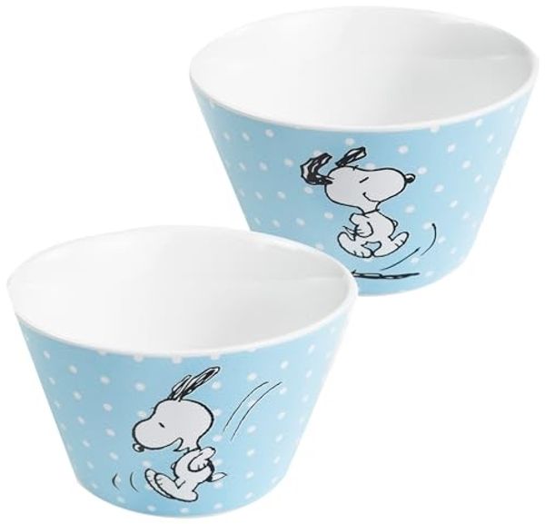 United Labels® Müslischale The Peanuts Schüssel Snoopy Müslischale Schale mit Punkten 500ml, Porzellan