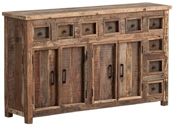 Altholz-Sideboard mit rustikalem Design & praktischen Schubladen – massivum