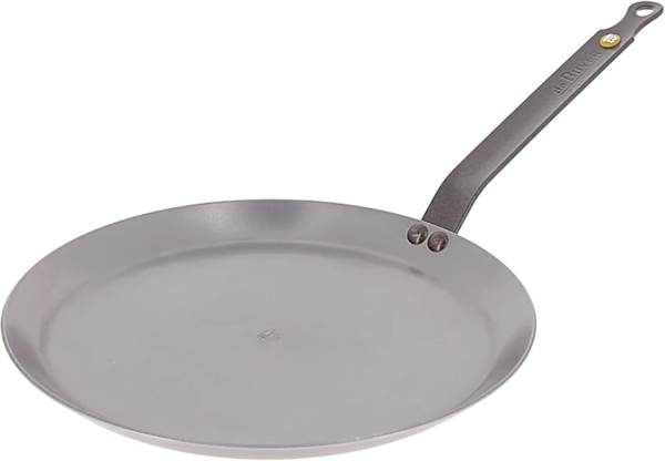 de Buyer Bratpfanne Mineral B, Crêpes-Pfanne 26 cm - Eisen mit Bienenwachsbeschichtung -