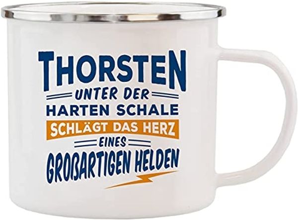 HTI-Living Thorsten Echter Kerl Emaille Becher
