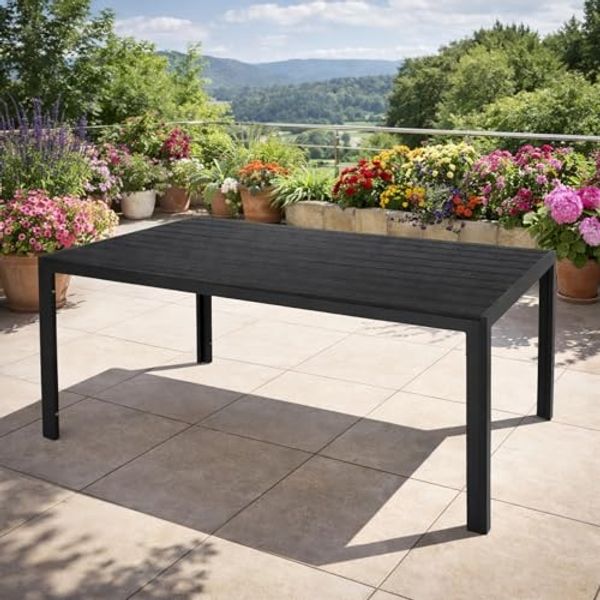 Alu Nonwood Gartentisch Esstisch Outdoortisch anthrazit 180x90cm