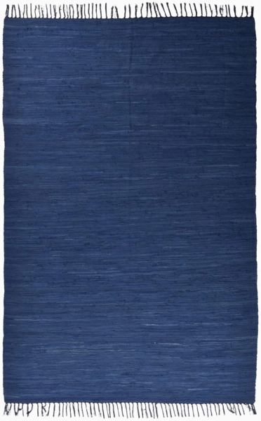 THEKO Teppich Happy Cotton Fleckerl, handgewebt, rechteckig, Höhe: 5 mm, Flachgewebe, reine Baumwolle, meliert, mit Fransen, auch als Läufer