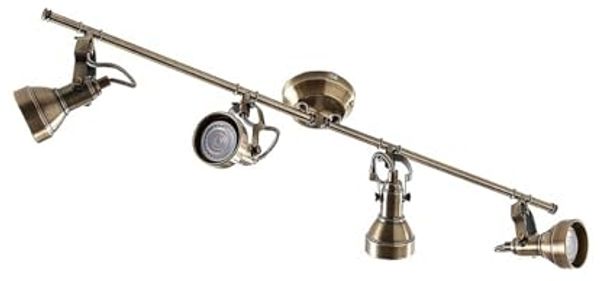 Lindby Deckenleuchten Perseas, Metall, Bronze IP20, 4 x 5 W LED