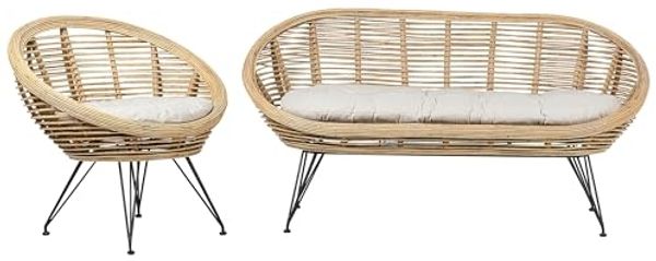 Garten Lounge MARATEA Rattan Natürlich