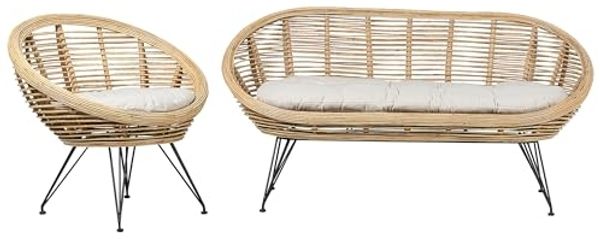 Garten Lounge MARATEA Rattan Natürlich