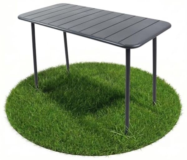 VCM Gartentisch Sumila 920270 Schwarz H. 72 x B. 110 x T. 55 cm