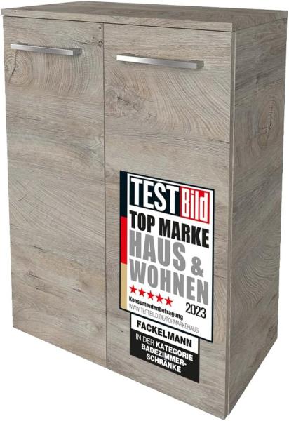 Fackelmann B.STYLE Doppel-Midischrank, 60 cm breit, Grau