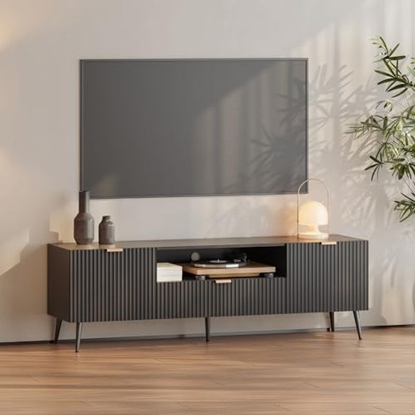 Fernsehschrank Nand 160x40x51 cm Schwarz [en. casa]