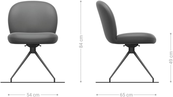 Esszimmerstuhl Nube-Flex Webstoff Soft Beige Kreuzgestell konisch Edelstahl Taschenfederkern Bild 2