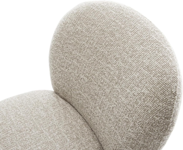 Esszimmerstuhl Nube-Flex Webstoff Soft Beige Kreuzgestell konisch Edelstahl Taschenfederkern Bild 6