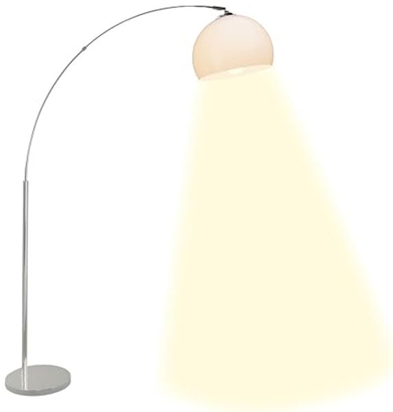 Brilliant Leuchten No. 92940-75 Bogenstandleuchte Vessa E27 chrom weiß