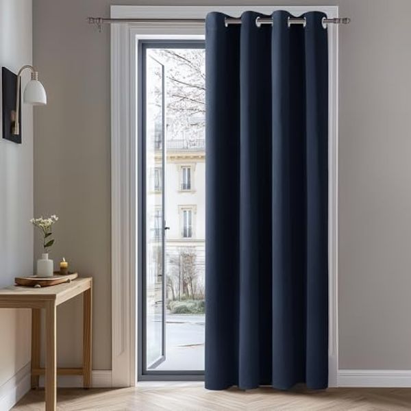 Deconovo Verdunkelungsvorhang Blickdichter Vorhang mit Ösen Gardinen Wohnzimmer 1 Stück, Verdunkelung Lärmschutz Thermogardine Dicke Vorhänge Kälteschutz