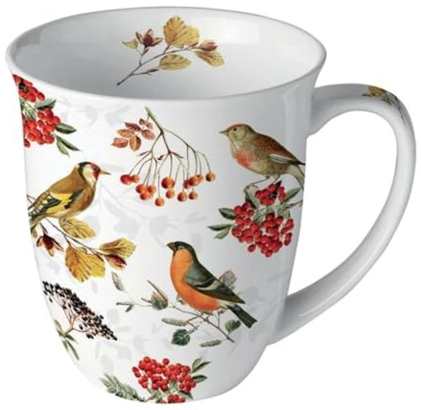 Ambiente Luxury Paper Products Becher Blumen, Pflanzen, Pfingstrosen, Rosen, Mug Tee/Kaffee Tasse, Porzellan, Sommmer/Frühling Motive - Ideal Als Geschenk