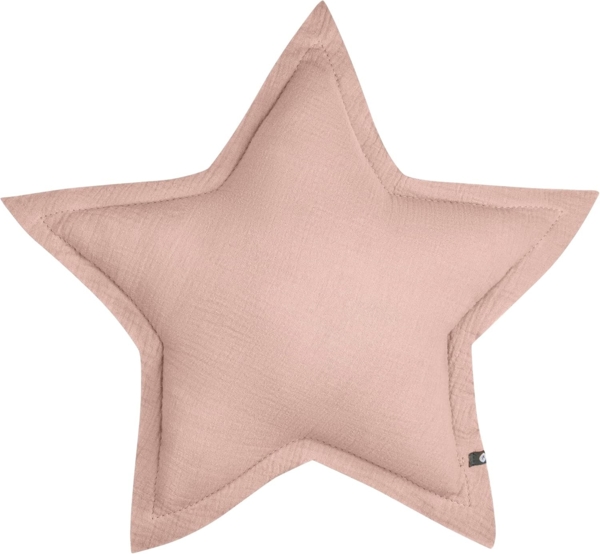 von Herzen Babykissen Musselinkissen Kinderkissen Kuschelkissen Stern aus 100% Baumwolle, handgenäht