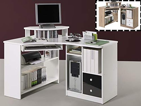 Eckschreibtisch >Marcel< in Sonoma-Eiche - 135x94x95cm (BxHxT)