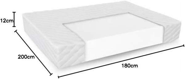 FDM 'Alto' Kaltschaummatratze mit waschbaren Bezug und allergikergeeignet, Höhe 12 cm, 180x200 cm H3 Bild 2