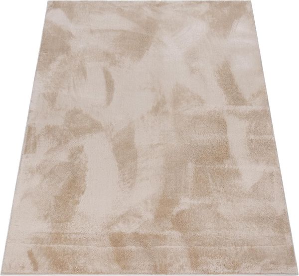 Paco Home Teppich Wohnzimmer Schlafzimmer Kurzflor Waschbar Einfarbiges Muster Flauschig Weich rutschfest Moderne Deko, Grösse:200x280 cm, Farbe:Dunkel-Beige Bild 5