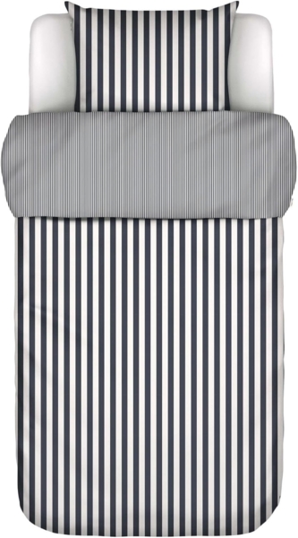 Marc O Polo Mako-Satin Bettwäsche Classic Stripe|135x200 cm + 80x80 cm| navy