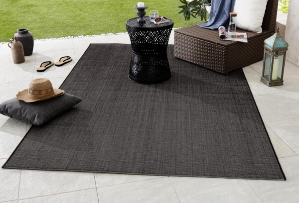 In- & Outdoorteppich Match schwarz - 120x170x0,8cm