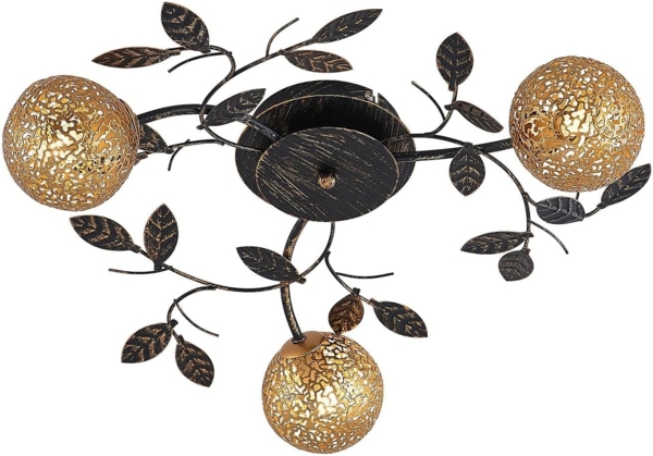 Lucande Deckenleuchten Evory, Metall, Schwarz IP20, 3 x 40 W