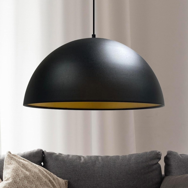 Bamyum Pendelleuchte Bamyum Hängelampe I Lipeo I Ø40 cm E27 Metall Deko Modern Lampe, ohne Leuchtmittel
