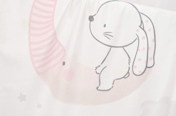 Herding Baby-Fleecedecke, Little Bunny Motiv, 75x100 cm, Polyester, Weiß Bild 3