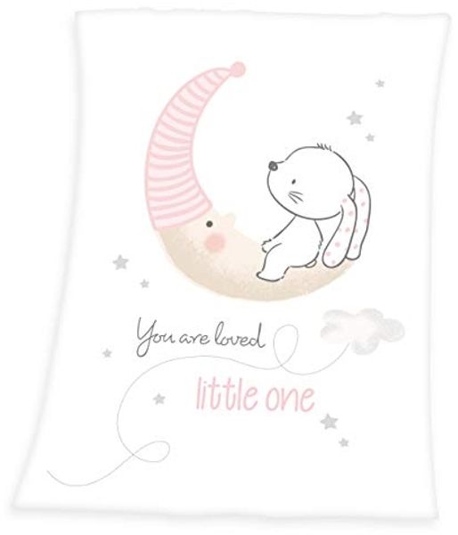 Little Bunny Soft-Peach Flauschdecke 75 x 100 cm