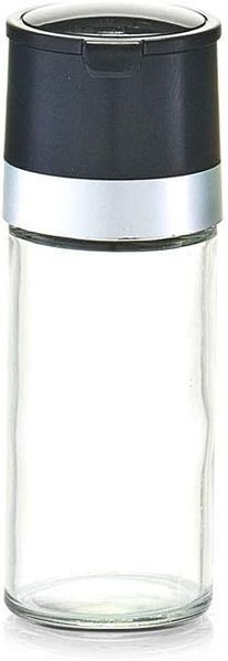 Gewürzmühle Zeller Glasmühle für Salz/Pfeffer 4 5x13 cm schwarz