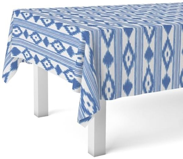Martina Home Wachstuch-Tischdecke Mallorqui, Blau, 140, rund