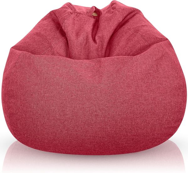 Aiire Gaming XXL Sitzsack mit Füllung - Riesen Bean Bag Chair für Deko, Jungen und Kinder - Bodenkissen Grob, Chill Sessel für Kuschelecke – Relaxo Beanbag Erwachsene Rot