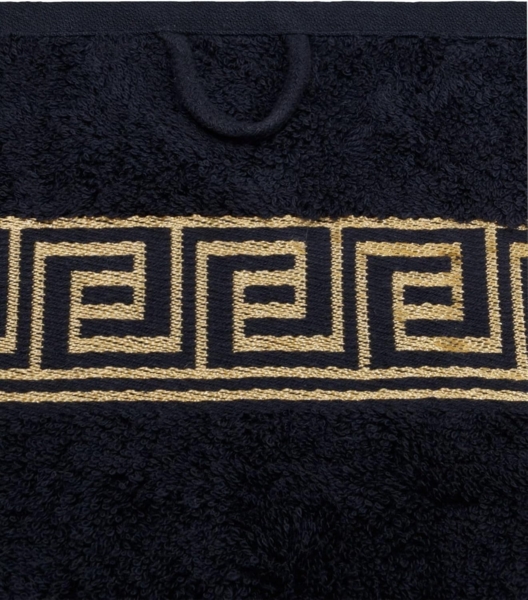 Julie Julsen Duschtücher 2-Duschtücher-SCHWARZ-GOLD-Duschtuch 70 x 140 cm, Baumwolle (2-St) Bild 3