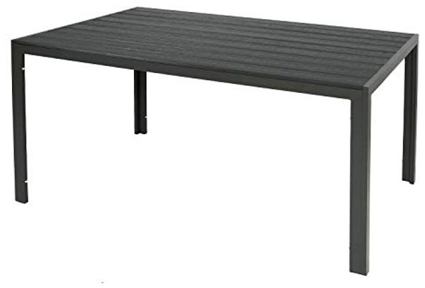 XL Non-Wood Gartentisch Outdoortisch Aluminium Anthrazit / Grau 180x90cm Bild 4