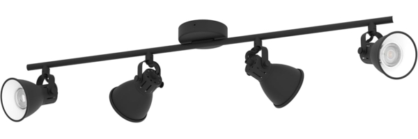 Eglo 98408 Spotleuchte LED SERAS 2 Stahl schwarz GU10 4X3W L:77cm B:6,5cm