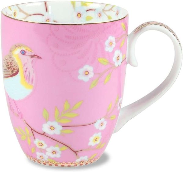 PIP STUDIO Floral Early Bird Pink Henkelbecher 0,35 l
