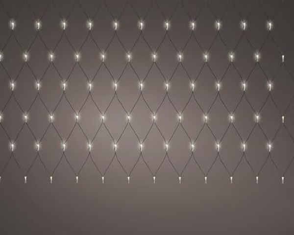 Lumineo LED-Lichterkette Lumineo Netzbeleuchtung 180 LED 2 x 2 m warm weiß, schwarzes Kabel, Indoor/Outdoor, 200 x 200 cm, 8h-Timer, + 5 m Zuleitung