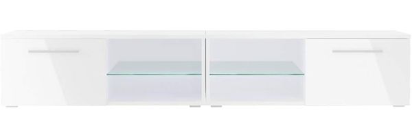 Selsey Tenus Double – TV-Board / TV-Lowboard / Fernsehschrank, weiß, 200 x 40 x 34 cm