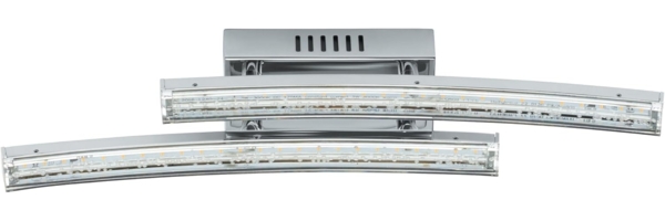 Eglo 96097 Wandleuchte Pertini in chrom und transparent 2X3W L:6 H:33cm 3000K warmweiß