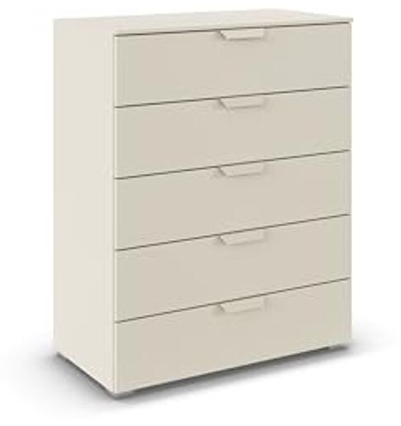 rauch Aditio Box, Kommode, 5 Schubladen, mit Softclose-Funktion, Farbe Beige, BxHxT 80x100x43cm