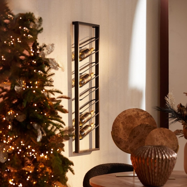 Light & Living Weinregal Weinregal Amore - Schwarz - 8 Flaschen Bild 5