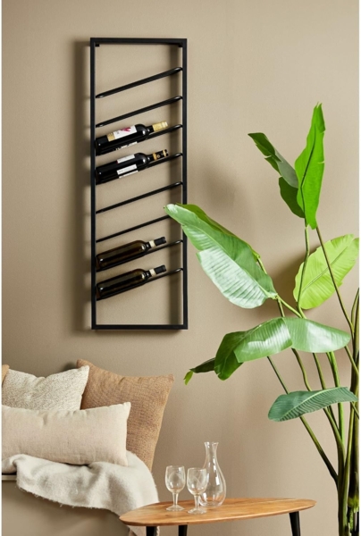 Light & Living Weinregal Weinregal Amore - Schwarz - 8 Flaschen Bild 3