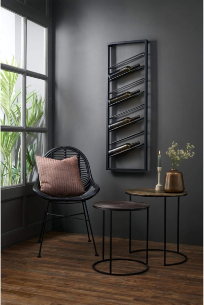 Light & Living Weinregal Weinregal Amore - Schwarz - 8 Flaschen Bild 4