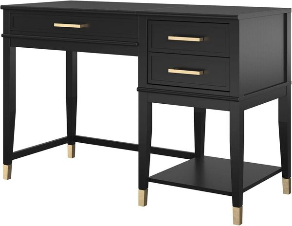 loft24 Schreibtisch Westerleigh, mit höhenverstellbarer Tischplatte und 2 Schubladen, Breite 116 cm